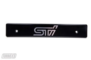 Subaru WRX STI License Plate Delete - Turbo XS - Billet Aluminum Machined STi Logo - Black - `15-`19 Subaru WRX STI License Plate Delete - Turbo XS - Billet Aluminum Machined STi Logo - Black - `15-`19